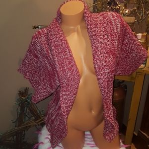 Bebe metallic dolman sweater shrug S